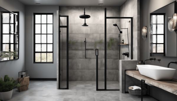 Choisissez une douche italienne moderne et industrielle pour votre salle de bain